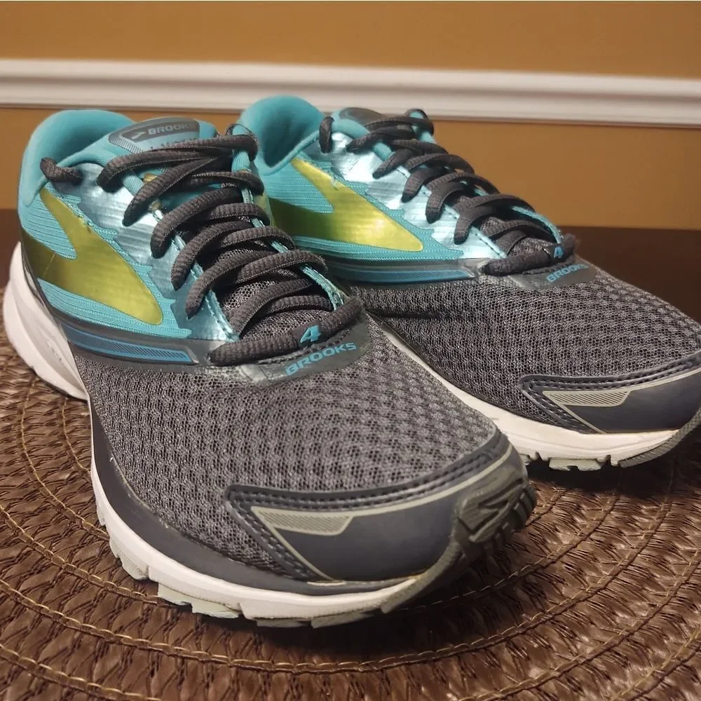 Brooks Launch 4 Women's Running Shoes Gray Green